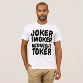 JOKER SMOKER MIDNIGHT TOKER Mannen T-shirts (Voorkant volledig)