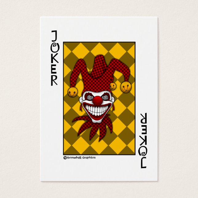 Joker Speelkaart Visitekaartje (Voorkant)