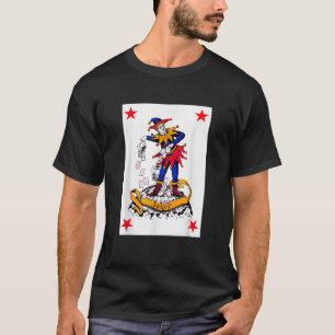 Joker Spelen Kaart T Shirt  Rode Clown Poker