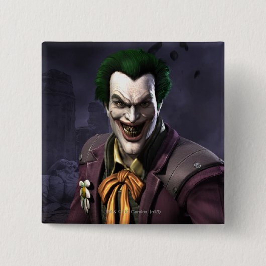 Joker Vierkante Button 5,1 Cm (Voorkant)