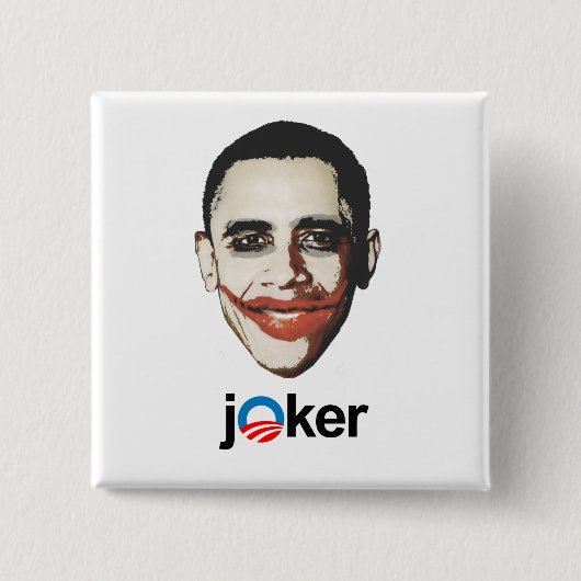 Joker Vierkante Button 5,1 Cm (Voorkant)