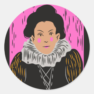 Joker Vrouwen Ontwerp op Ronde Sticker