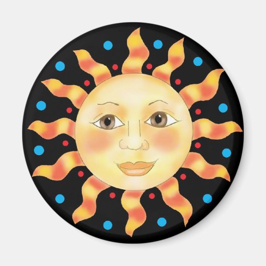 Joker zon gezicht magneet (Voorkant)