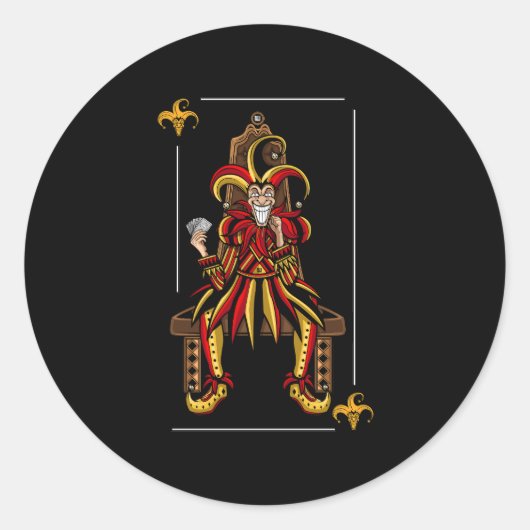 Jokers Wild Ronde Sticker (Voorkant)