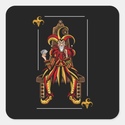 Jokers Wild Vierkante Sticker (Voorkant)