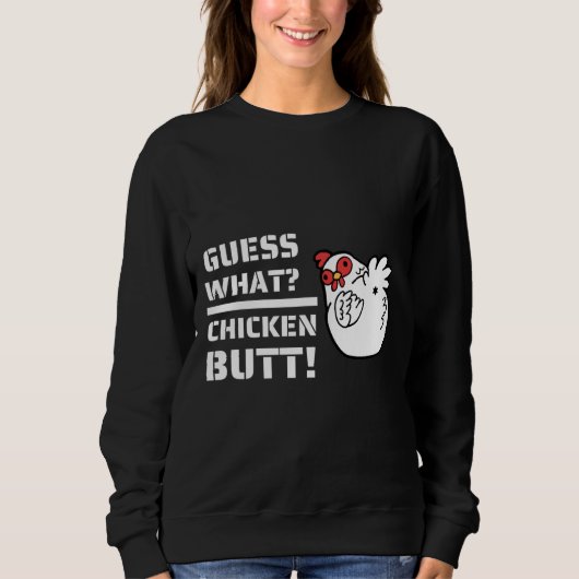 Jokes raden wat kip Butt!Met C Trui (Voorkant)