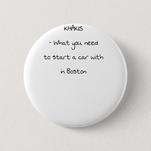 Jokes uit Boston Ronde Button 5,7 Cm (Voorkant)