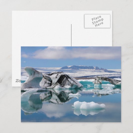 Jokulsarlon Glacial Lake in IJsland Panorama Briefkaart (Voorkant / Achterkant)
