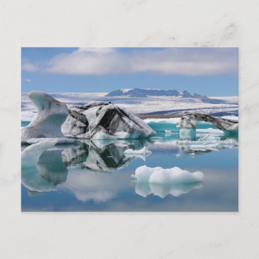 Jokulsarlon Glacial Lake in IJsland Panorama Briefkaart (Voorkant)