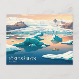 Jökulsárlón gletsjerlagune IJsland Briefkaart