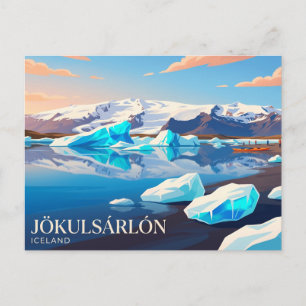 Jökulsárlón gletsjerlagune IJsland Briefkaart
