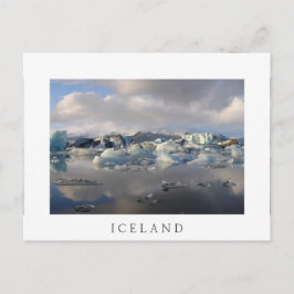 Jokulsarlon-gletsjermeer, IJslands witte briefkaar Briefkaart