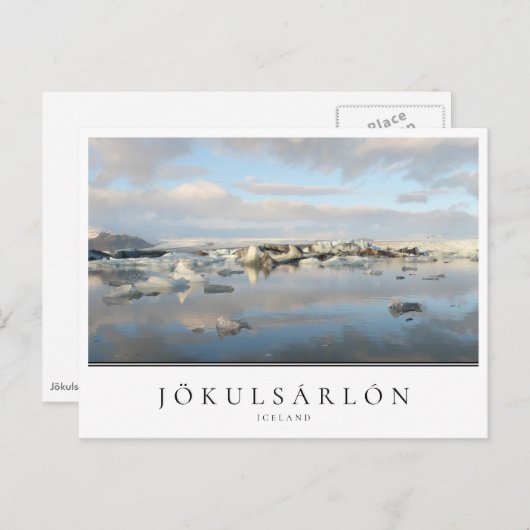 Jokulsarlon-gletsjermeer in IJsland Briefkaart (Voorkant / Achterkant)