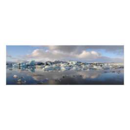 Jokulsarlon-gletsjermeer in IJsland, fotoprint Foto Afdruk