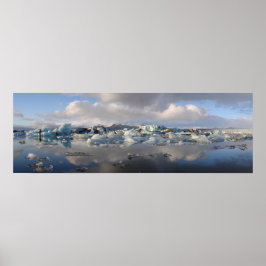 Jokulsarlon-gletsjermeer in IJsland poster