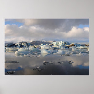 Jokulsarlon-gletsjermeer in IJsland poster