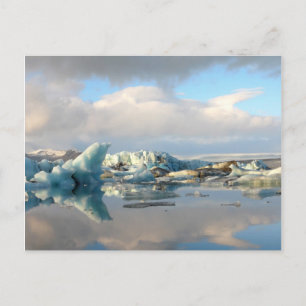 Jokulsarlon iceberg-briefkaart voor reflectie op h briefkaart
