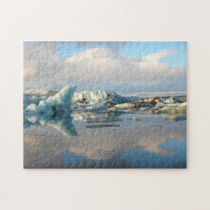 Jokulsarlon iceberg-meerreflectiepuzzel legpuzzel