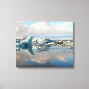 Jokulsarlon iceberg-refleccanvas canvas afdruk