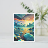 Jokulsarlon Iceland Travel  illustratie Briefkaart (Staand voorkant)