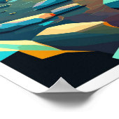 Jokulsarlon Iceland Travel  illustratie Poster (Hoek)