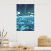 Jokulsarlon Ijsberg Lagune Reisposter Poster (Keuken)