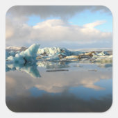 Jokulsarlon ijsberg meer reflectie sticker (Voorkant)