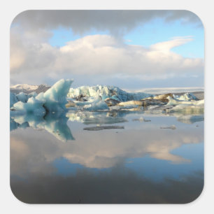 Jokulsarlon ijsberg meer reflectie sticker