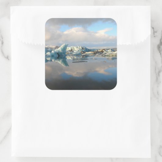 Jokulsarlon ijsberg meer reflectie sticker (Tas)