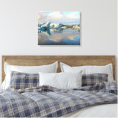 Jokulsarlon ijsberg meer reflectiedoek canvas afdruk (Insitu (Slaapkamer))