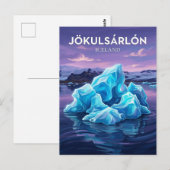 Jökulsárlón IJsland Briefkaart (Voorkant / Achterkant)