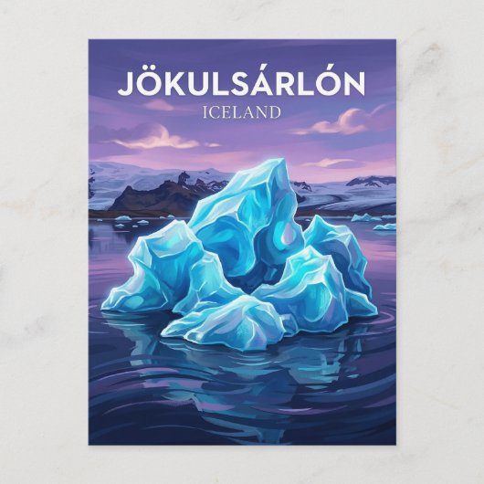 Jökulsárlón IJsland Briefkaart (Voorkant)