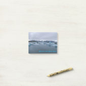 Jokulsarlon, IJsland - Glacier Lagoon schrijft Post-it® Notes (Op bureau)