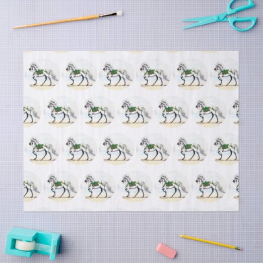 Jol Holiday IJslandse paarden Tissuepapier (Craft)