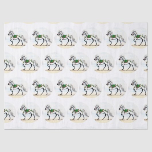 Jol Holiday IJslandse paarden Tissuepapier (Voorkant)