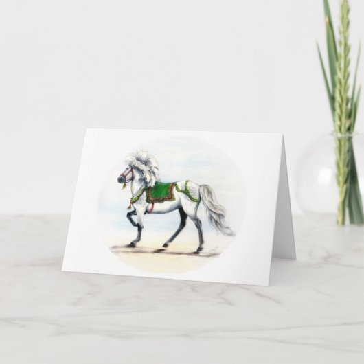 Jol IJslands Horse Holiday Feestdagen Kaart (Voorkant)