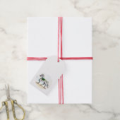 Jol IJslands paarse kerstmis Cadeaulabel (Met Touw)