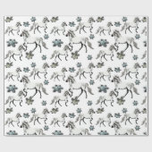 Jol IJslandse paarden en sneeuwvlokken Cadeaupapier (Vlak)