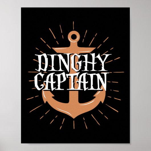 Jol Kapitein Grappige Zeilende Bemanning Bootgesch Poster (Voorkant)