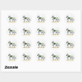 Jol Kerst Icelandic Paard Ronde Sticker (Vel)