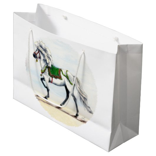 Jol KerstIJslandse paarden Groot Cadeauzakje (Voorkant Gekanteld)