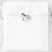 Jol KerstIJslandse paarden Ronde Sticker (Tas)