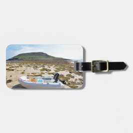 Jol op het strand bagagelabel