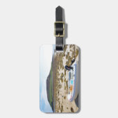 Jol op het strand bagagelabel (Voorkant verticaal)