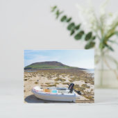 Jol op het strand briefkaart (Staand voorkant)