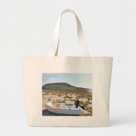 Jol op het strand grote tote bag