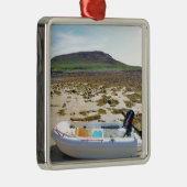 Jol op het strand metalen ornament (Rechts)