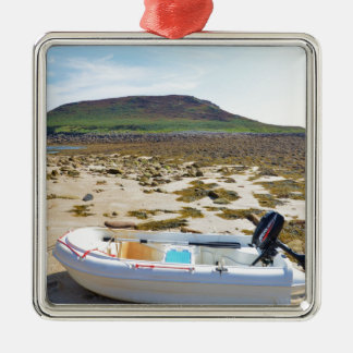 Jol op het strand metalen ornament