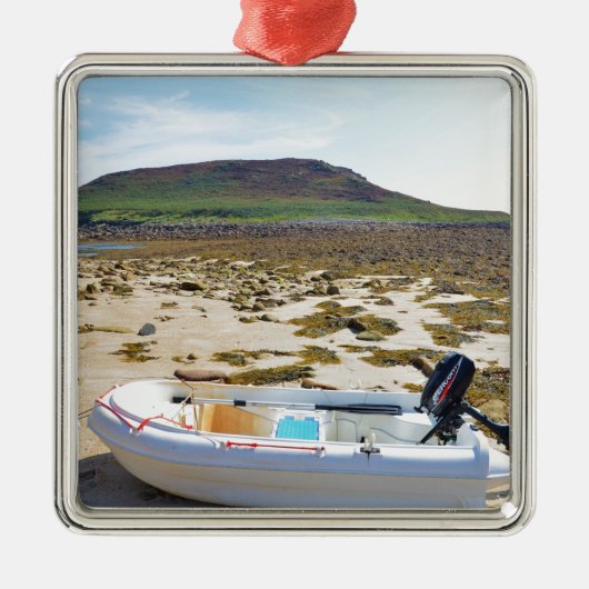 Jol op het strand metalen ornament (Voorkant)