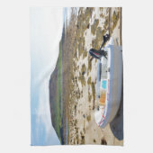 Jol op het strand theedoek (Verticaal)
